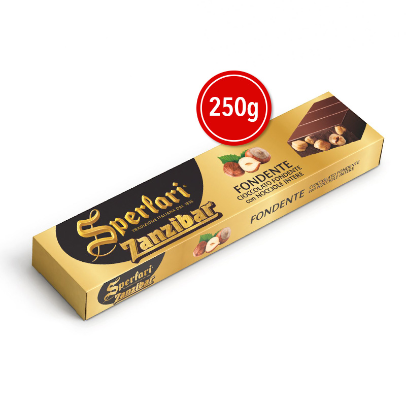 Sperlari Zanzibar Dark Choc Hazelnut Slab 250gm