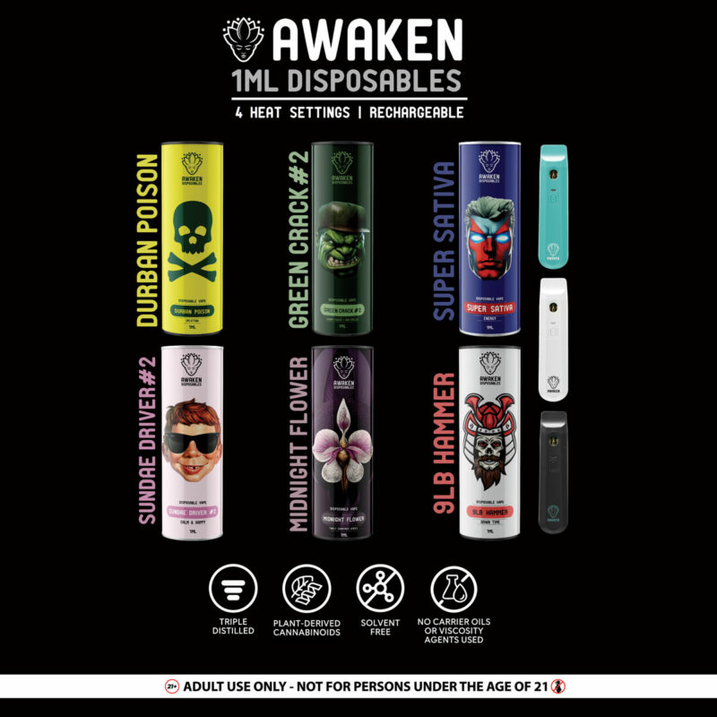 Awaken 1ml Disposable Menu